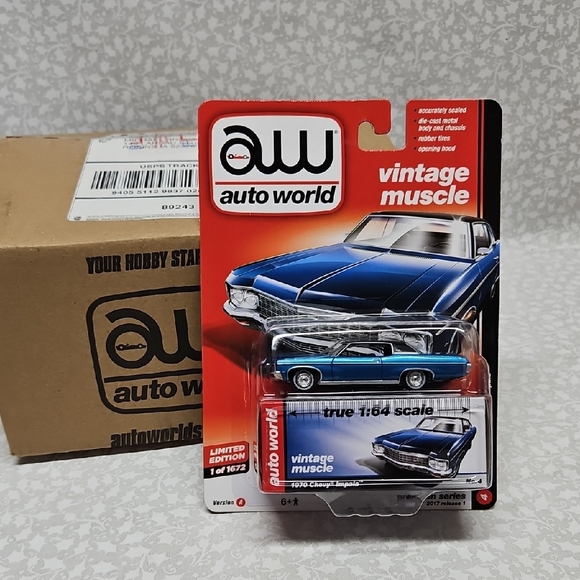 Blue 1970 Chevy Impala 1:64 Scale Premium Die-cast Car tru scale Vintage Muscle - Picture 1 of 15